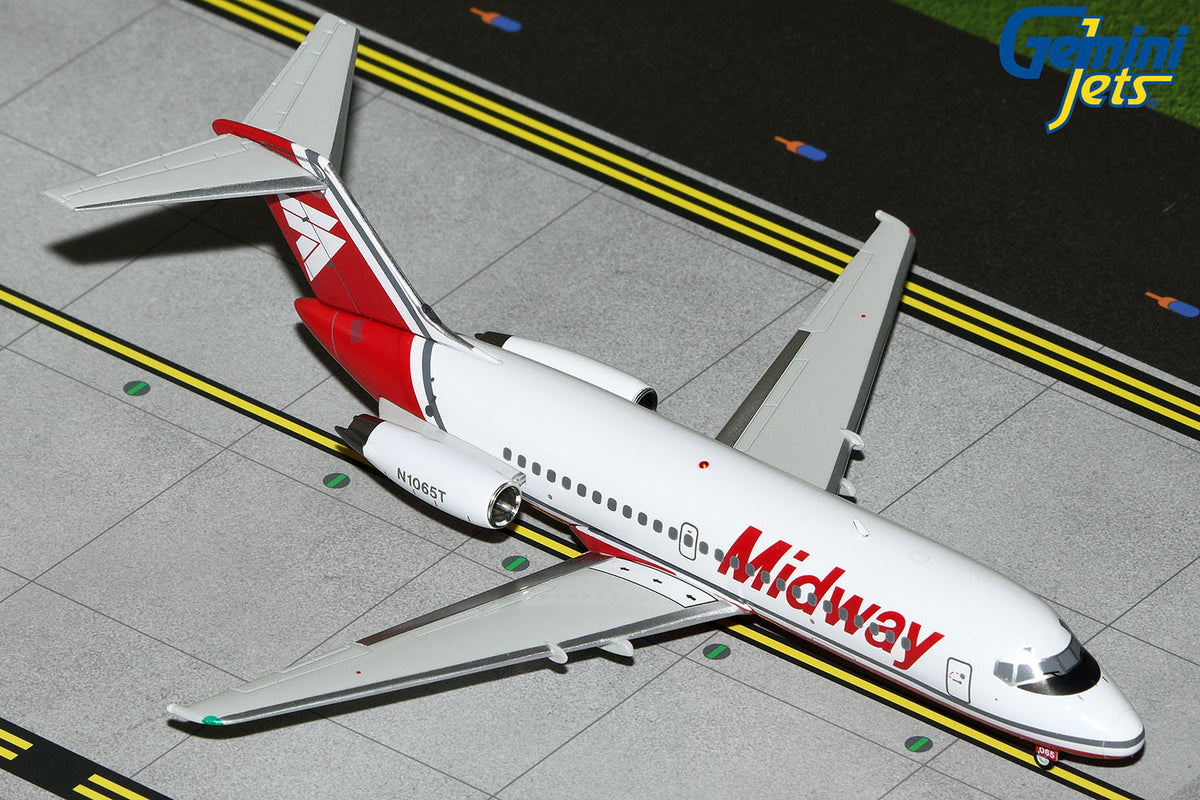 TWIN-ENGINEAIRCRAFT双発機コレクション Vol.3 Vol.9 GeminiJets G2MID1190 1:200 Midway Airlines DC-9-15 N1065T