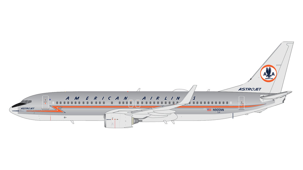 GeminiJets G1AAL002 1:100 American Airlines Boeing 737-800 "Astrojet" N905NN
