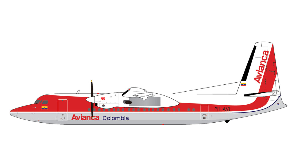 GeminiJets G2AVA1500 1:200 Avianca Colombia Fokker 50 PH-AVJ