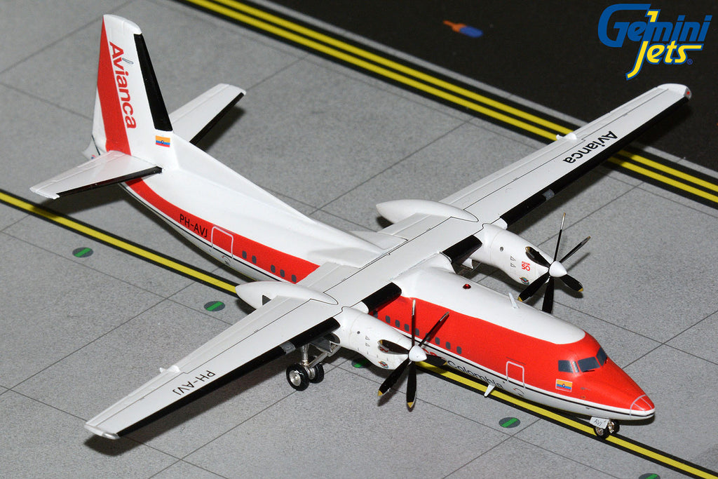 GeminiJets G2AVA1500 1:200 Avianca Colombia Fokker 50 PH-AVJ