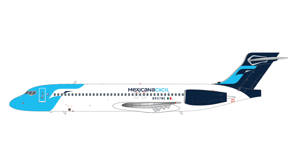 GeminiJets G2CBE1487 1:200 Mexicana Click Boeing 717-200 N907ME