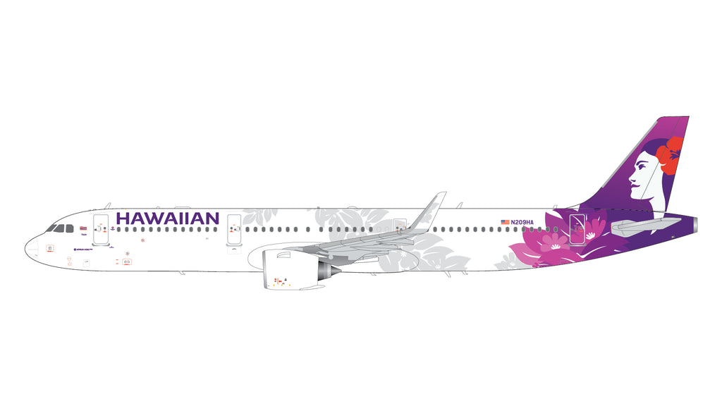 GeminiJets G2HAL1517 1:200 Hawaiian Airlines Airbus A321neo N209HA