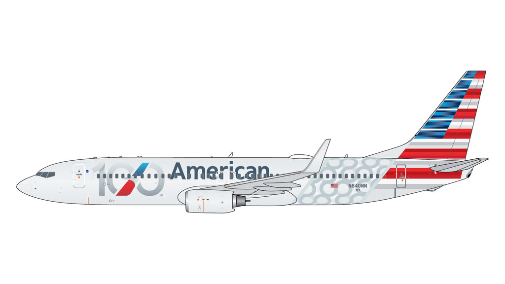 GeminiJets GJAAL2417 1:400 American Airlines Boeing 737-800 "Centennial" N840NN
