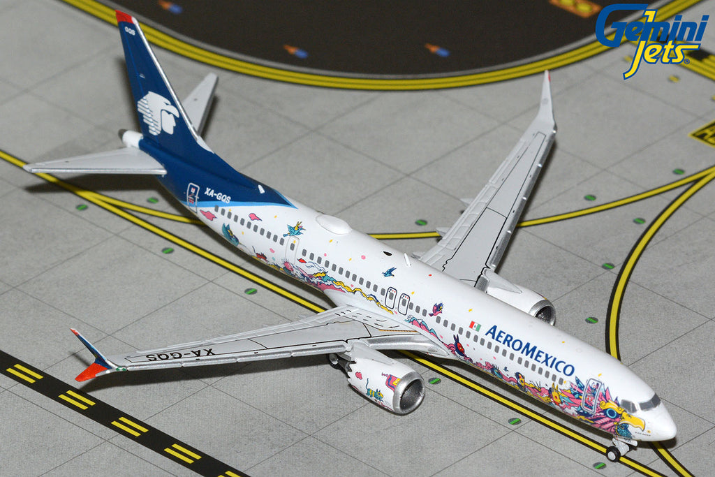 GeminiJets GJAMX2316 1:400 Aeromexico Boeing 737 MAX 9 "Kukulcan" XA-GQS