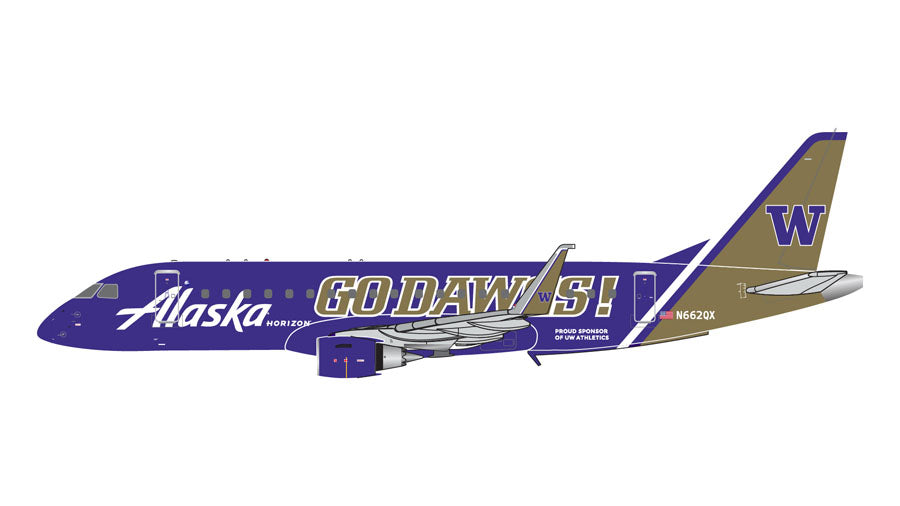 GeminiJets GJASA2251 1:400 Alaska Airlines Embraer 175 "Go Dawgs" N662QX