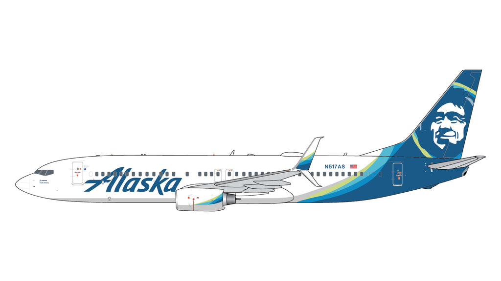 GeminiJets GJASA2418 1:400 Alaska Airlines Boeing 737-800 N517AS