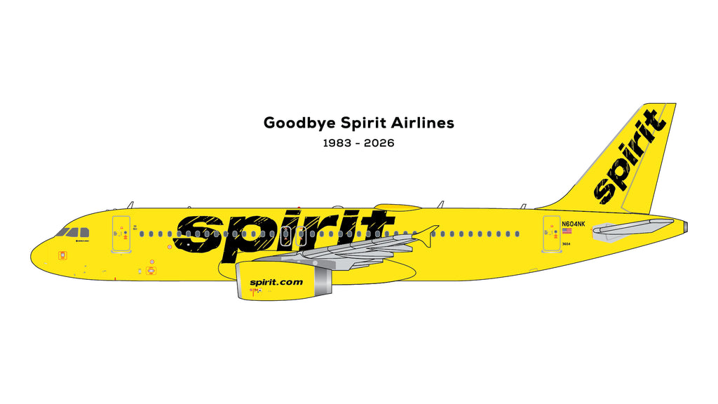 GeminiJets GJNKS2442 1:400 Spirit Airlines Airbus A320-200 N604NK