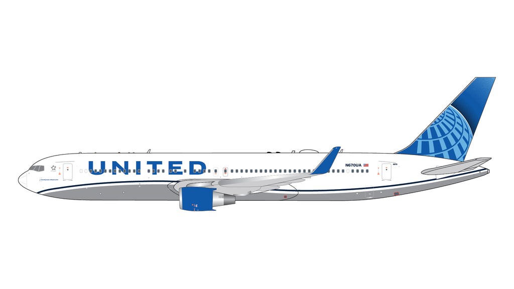 GeminiJets GJUAL2227 1:400 United Airlines Boeing 767-300ER N670UA