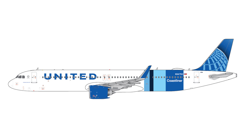 GeminiJets GJUAL2423 1:400 United Airlines Airbus A321neo "Coastliner" N94750