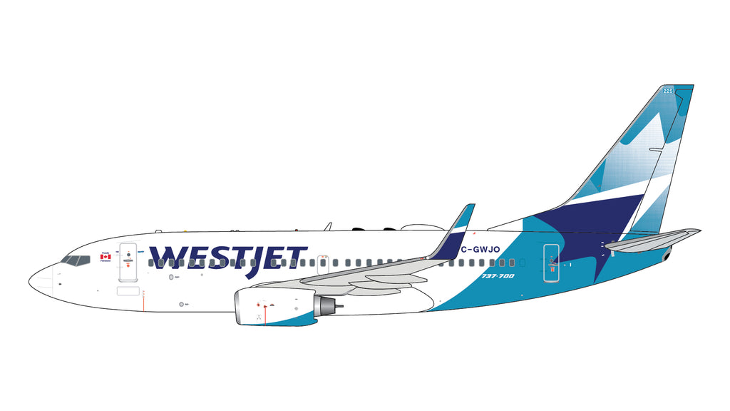 GeminiJets GJWJA2370 1:400 Westjet Boeing 737-700 C-GWJO