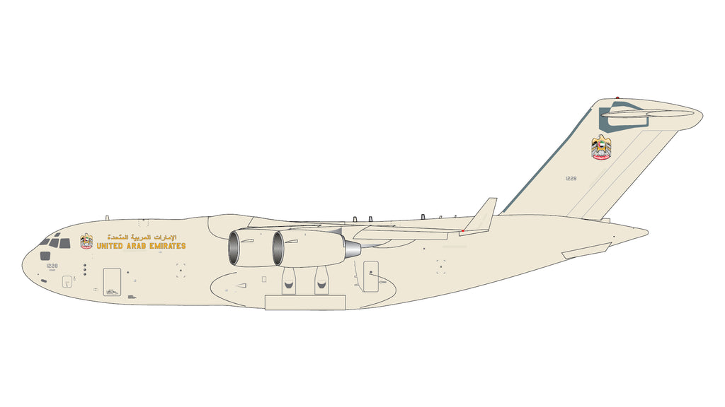 GeminiJets GMUAE159 1:400 UAE Air Force Boeing C-17 Globemaster III