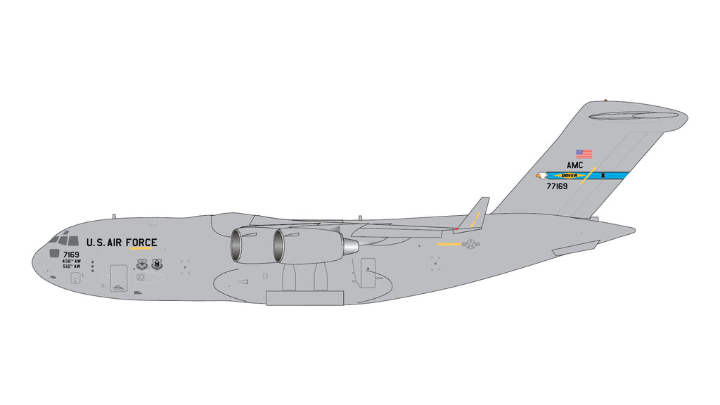 GeminiJets GMUSA164 1:400 U.S. Air Force C-17 Globemaster III (Dover AFB)