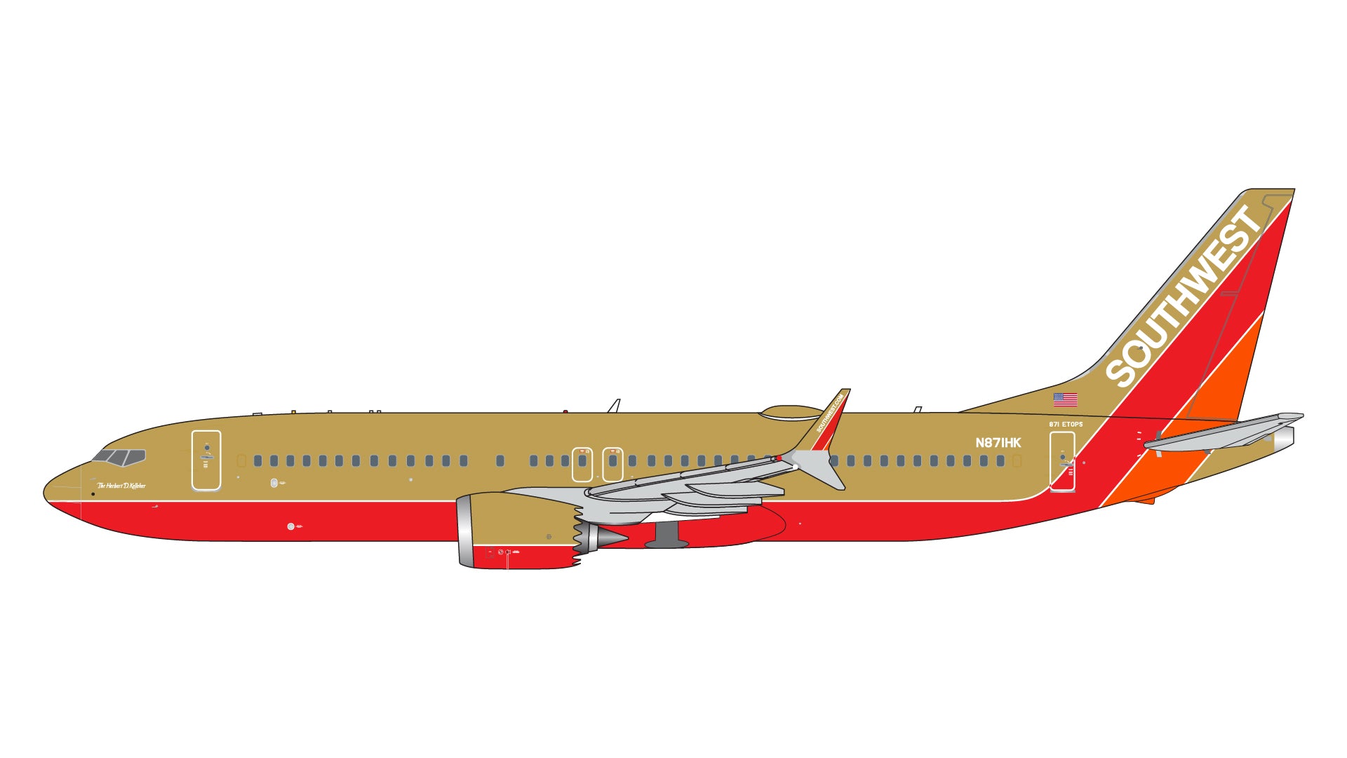 Gemini200 G2SWA1216 Southwest Airlines Boeing 737 MAX 8 Gold Retro Gemini200 G2SWA1216 Southwest Airlines Boeing 737 MAX 8 Gold Retro